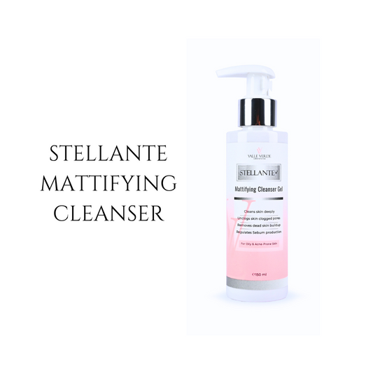 Stellante Mattifying Cleanser bottle on a white background