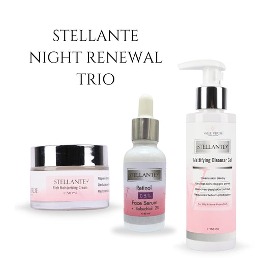 Stellante night renewal Trio products on a white background